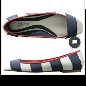 Lela Rose for payless flats red, white and blue